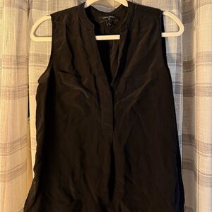 Banana Republic Black Mandarin Collar Blouse